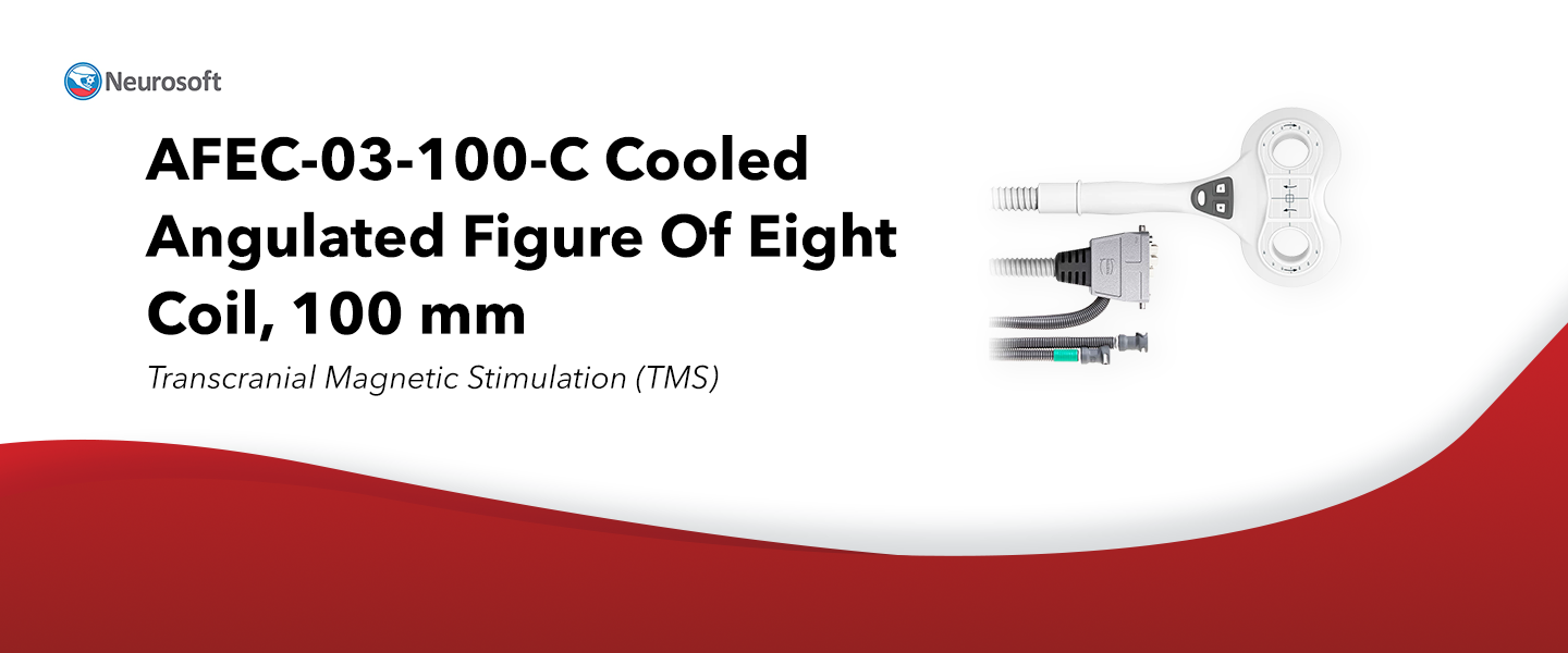 AFEC-03-100-C Cooled Angulated Figure Of Eight Coil, 100 mm