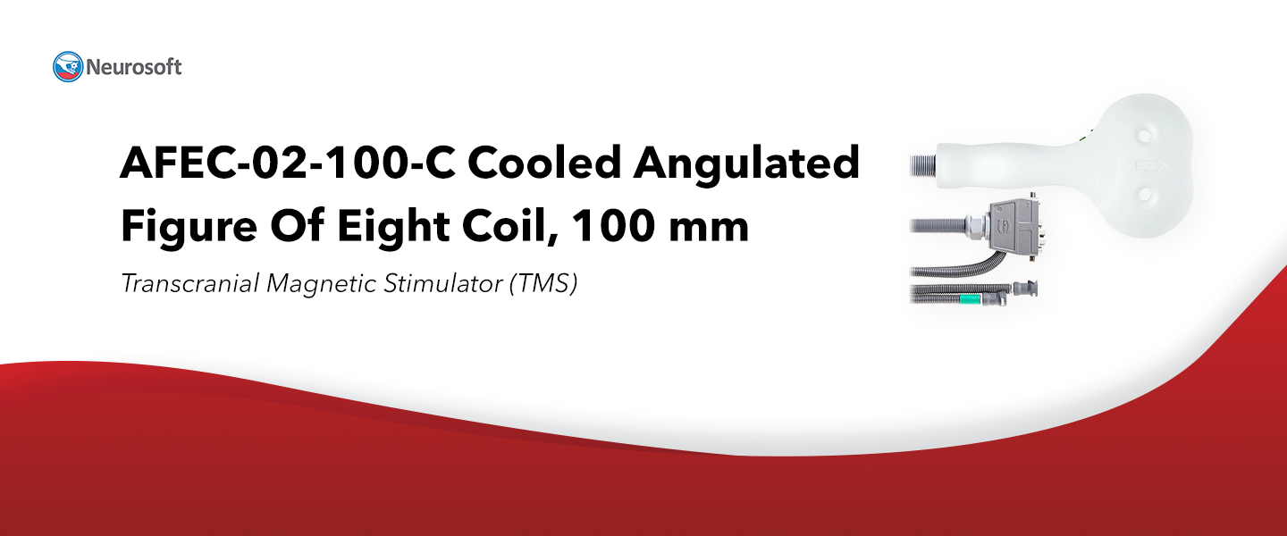 AFEC-02-100-C Cooled Angulated Figure Of Eight Coil, 100 mm